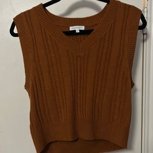 Brown sweater vest